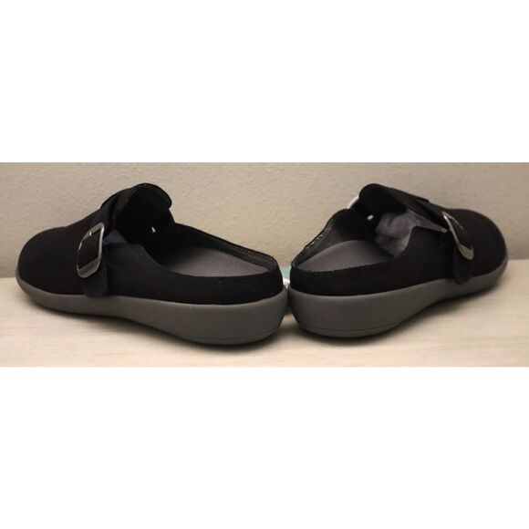 Revitalign A641021 Women's Sz 12D Black Solaire Orthotic Canvas Buckle Mules - Picture 12 of 13